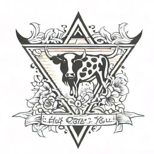 Text 'Holy Cow You're The Holy Trin' In A Triangle Shape