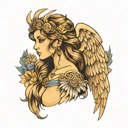 Leo Woman Angel Wings