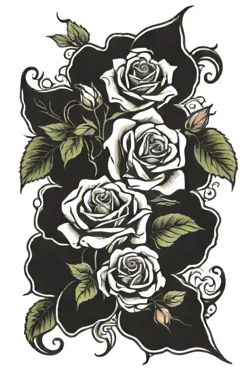 Peace Rose Love Faith Hope Written Vertically