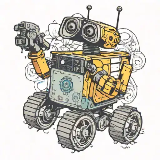 Wall-e Tattoing A Biker