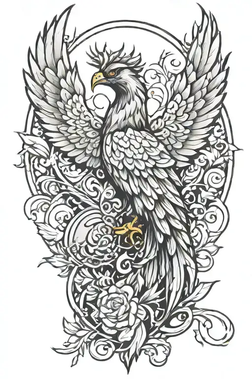 Phoenix Siting On The Glasshour