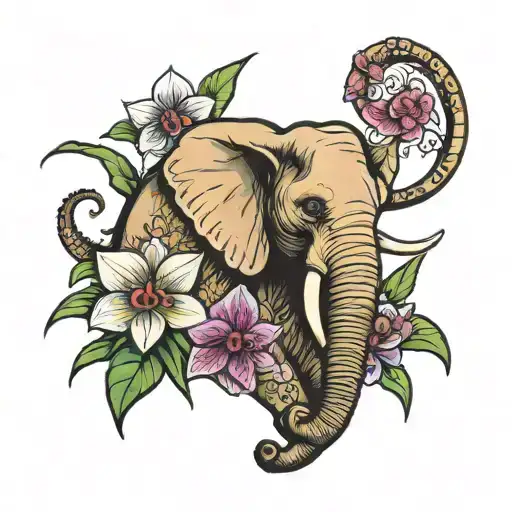 Elephant Inside An Orchid Male