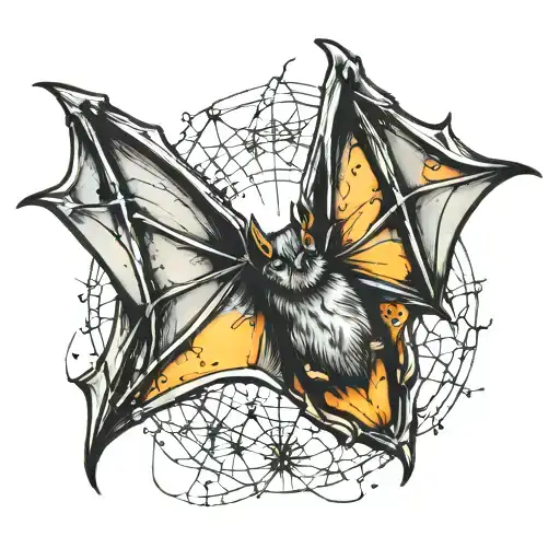 Bat With Web Wings
