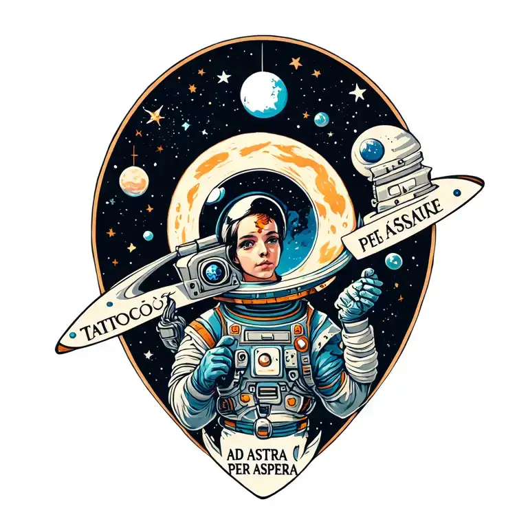 Ad Astra Per Aspera Space Themed