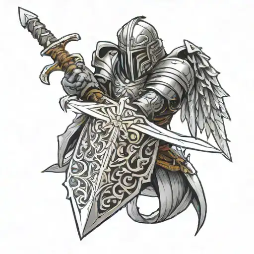 Cirein Croin Wrapped Around A Claymore Sword To Go On Upper Back And Down Spine