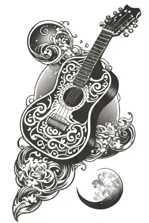 Guitar In The Moon Shining