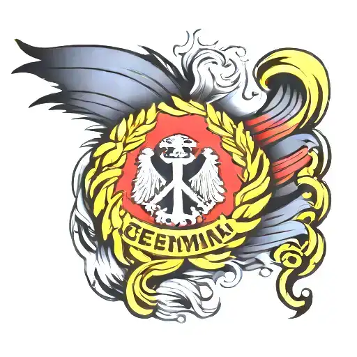 German Flag And Inscription