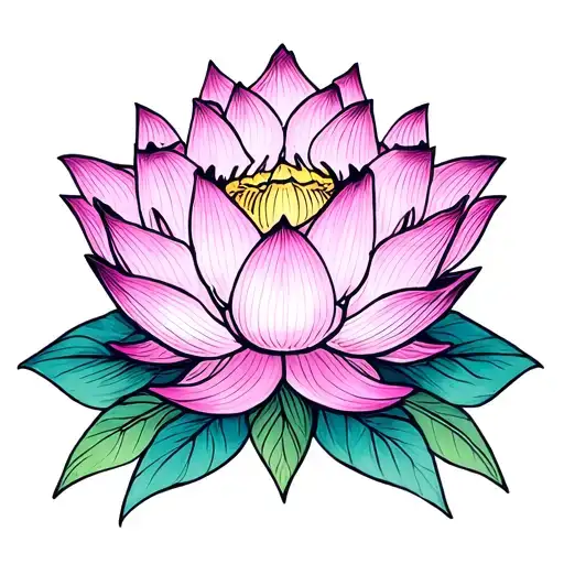 Small Sternum Tattoo Lotus Flower With Patience In Arabic
