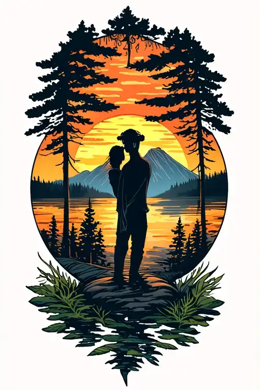 Forrest And Sunset