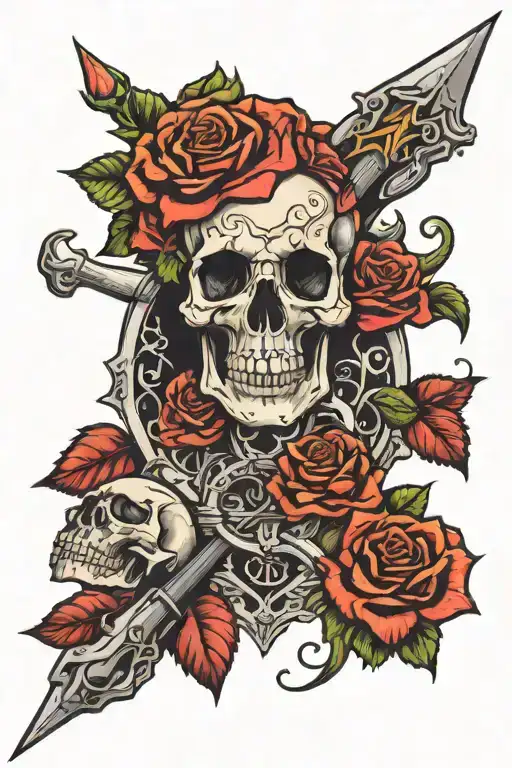 Skull Roses Mandela Tools Money
