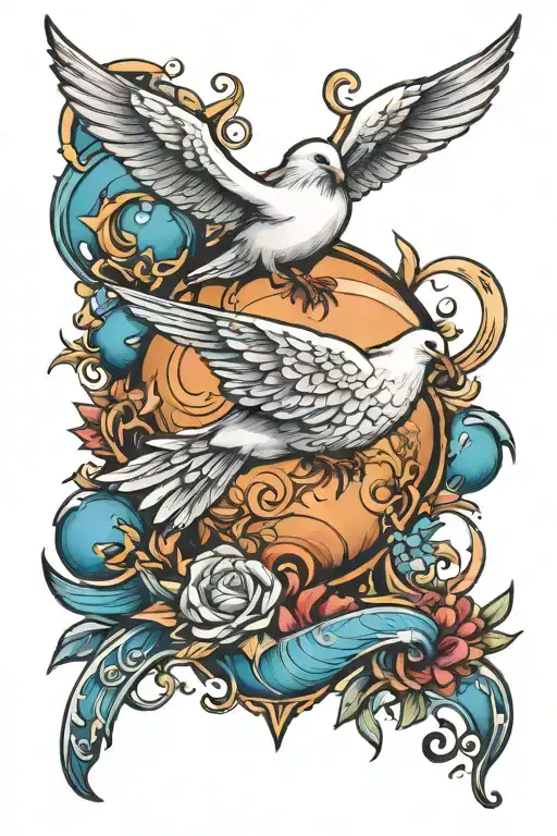 Dove And Planet Neptune Trident