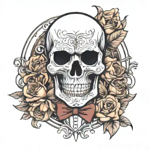 Skull Head Wearing Tuxedo