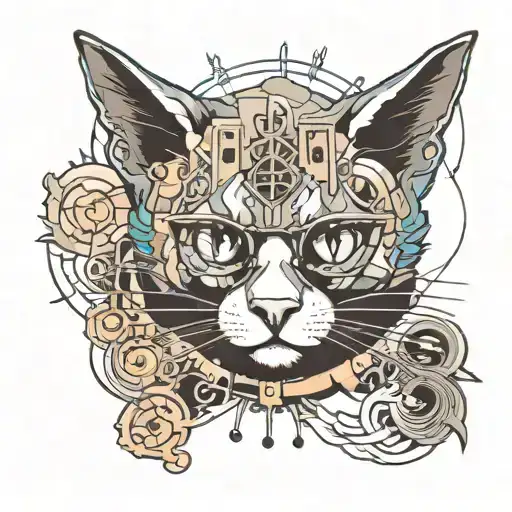 A Schrodinger Cat Tattoo With More Positive Elements In It