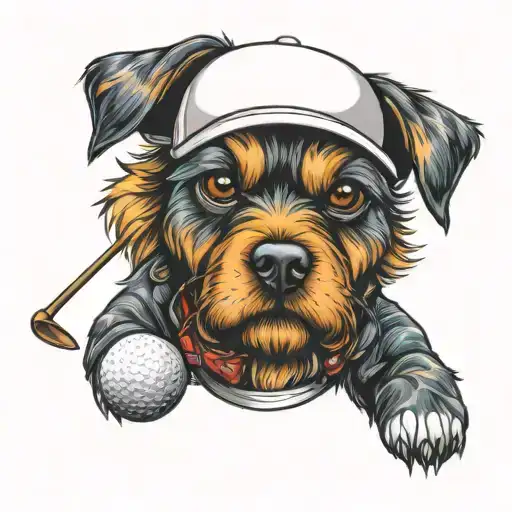 Golf Ball Dog Wearing