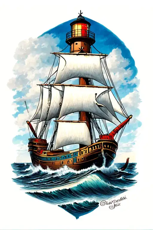 Ship Lighthouse Britain