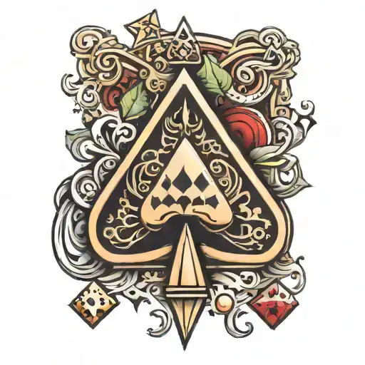 Dice Ace Of Spade And Star