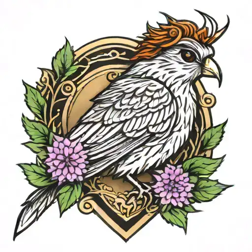 Thistle Bird Shield Maiden