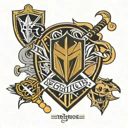 Vegas Golden Knights Hockey Team Mixed With University Of Central Florida Knight