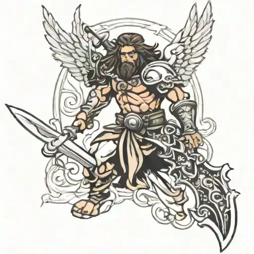 Barbarian Warrior Angel