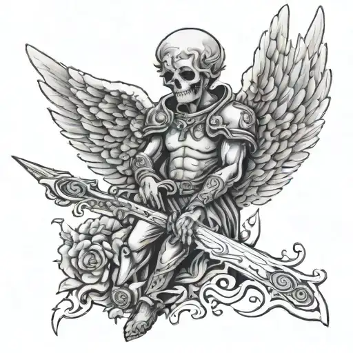 Hellish Sword On Guardian Angel Holding