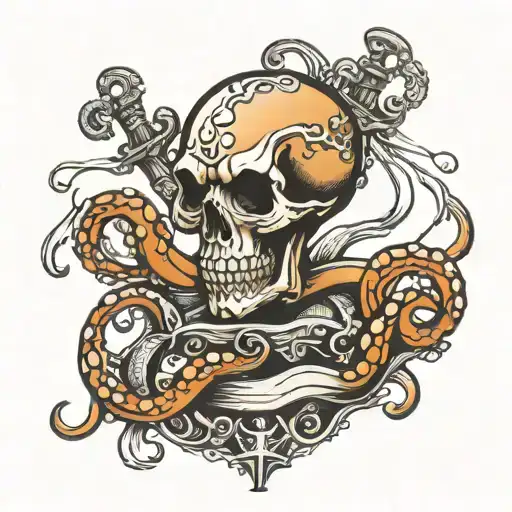 Octopus Skull Boat Anchor