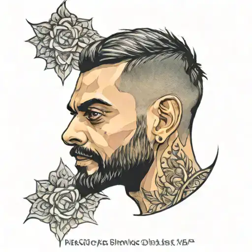 Virat Kohli Fourarm Bracelet Tattoo Design