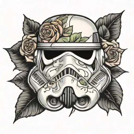 Stormtrooper Helmet With Rose