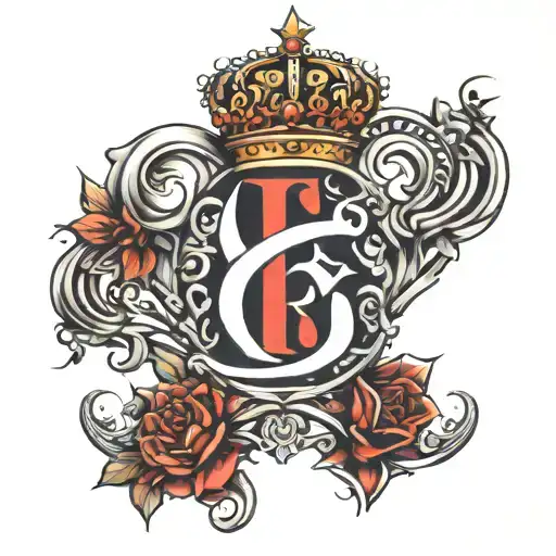 Crown Initials Intertwined
