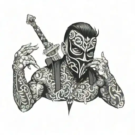 A Man Wearing A Black Mask