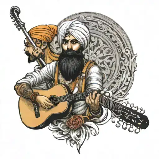 Family And Music And Sikh Warrior