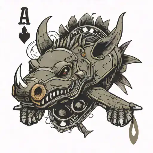 A10 Warthog Plane Poker Card