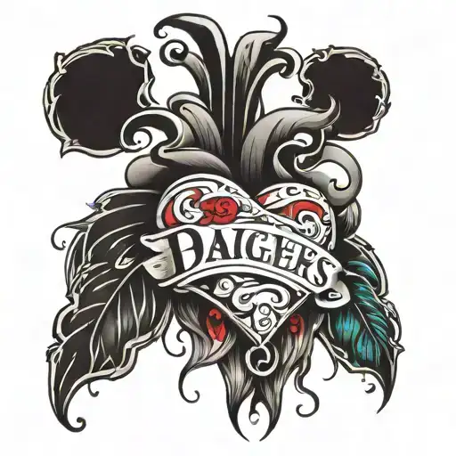 Heart With My Daughters Birthday And Name Written In It