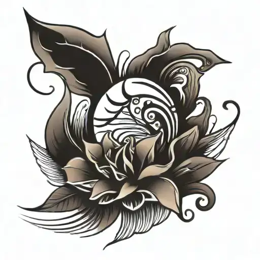 Small Abstract Black And White