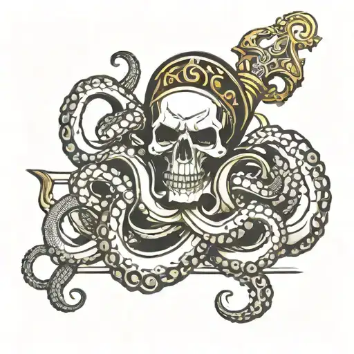 Octopus Skull Ship Anchor