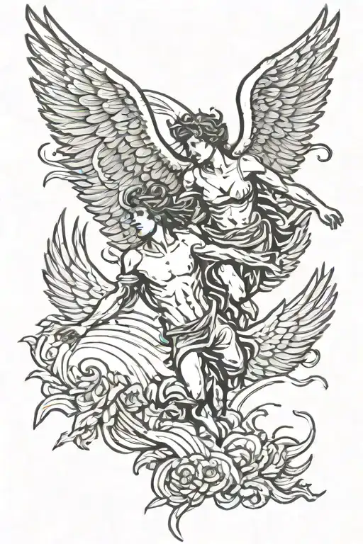 Fallen Angel & Icarus Falling From Sky