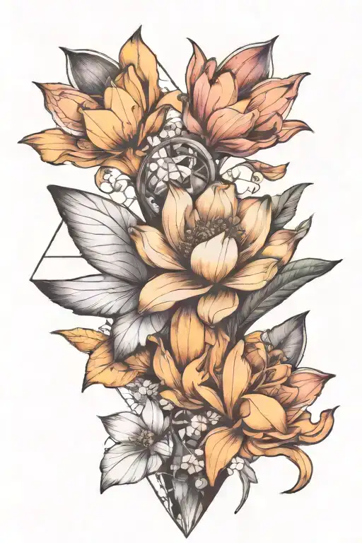 Add Some Background Elements And Put It Into A Geometric Shape