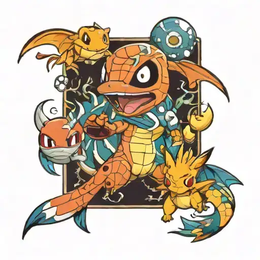 Pokemon And Comics Style With Characters