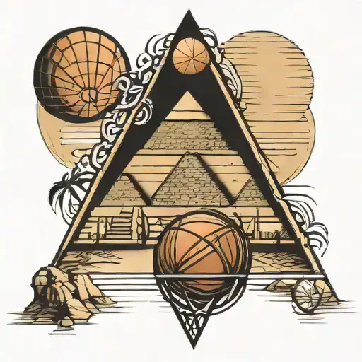 Basketball And Egyptian Pyramids