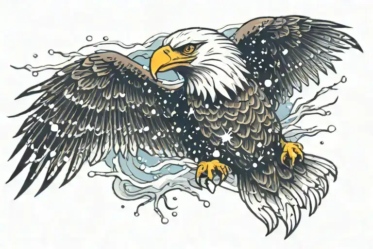 Eagle In A Snow Storm