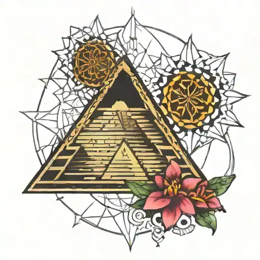 Flower Of Life Egyptian Pyramids