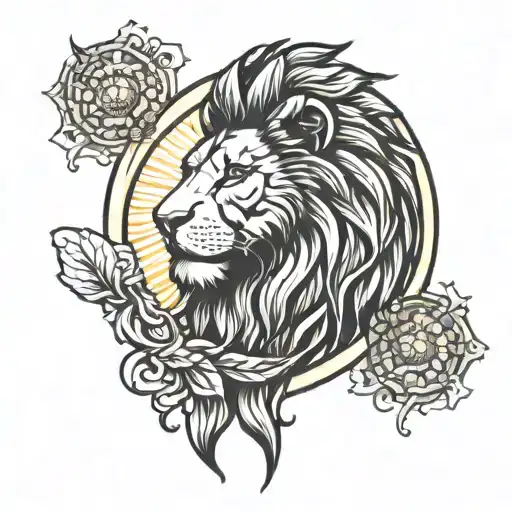 Lion And Sun Gradient