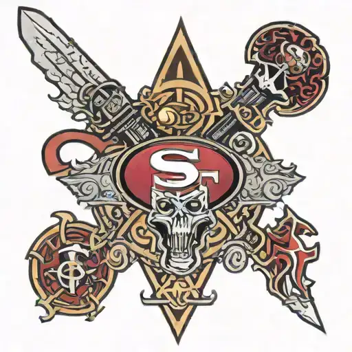 San Francisco 49Ers Metallica Symbol Merged Together