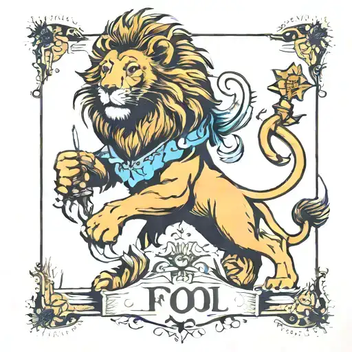 The Fool Tarot Card As A Lion