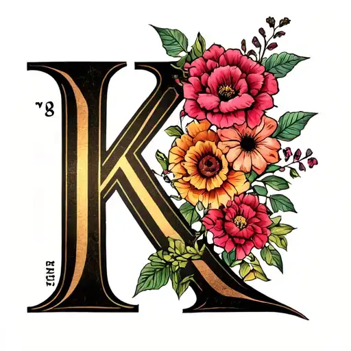 Animal And Flowers And K Name Letter