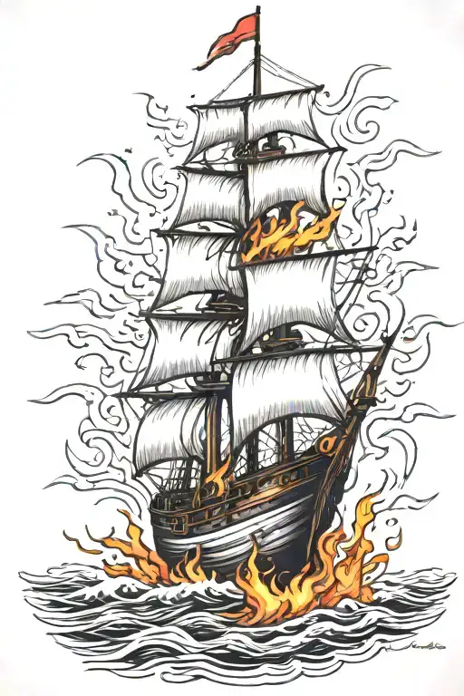 Burn The Boats Coloured Fire