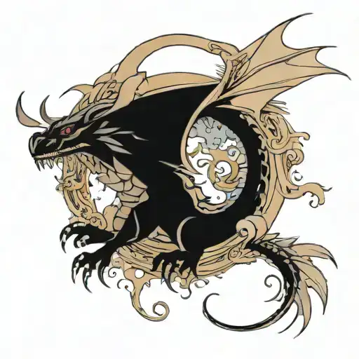 Dragon Flying From London To Australia