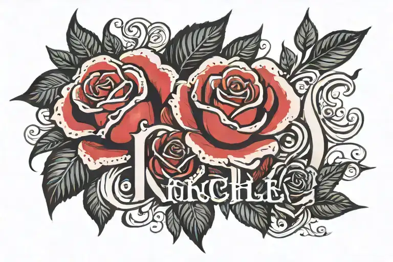 Red Roses With The Word Kichele