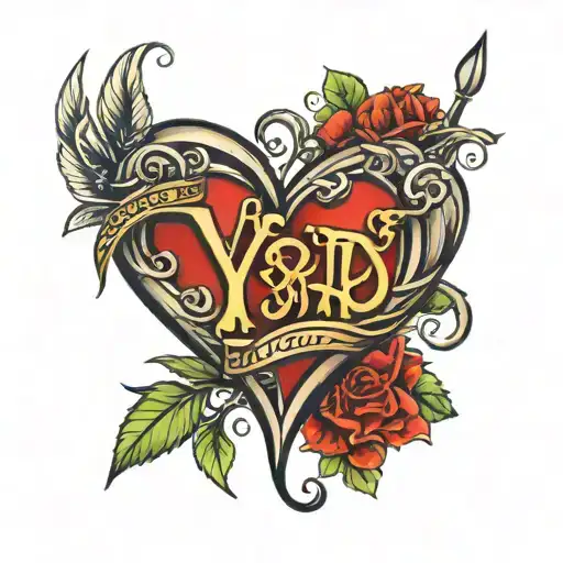 Y Word In Heart Made