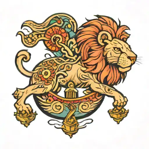 Lion And And Ark Noah