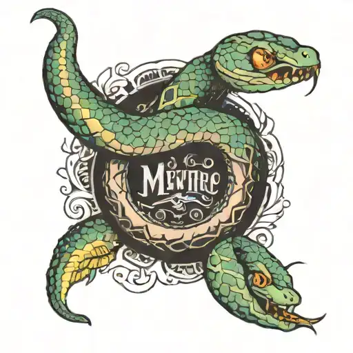Snake Eating Its Tail With The Words Memento Vivere Insidee The Circle